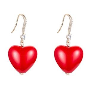 EYE CANDY LA ❤️Heart Earrings NORDSTROM Cubic Zirconia Valentines Day